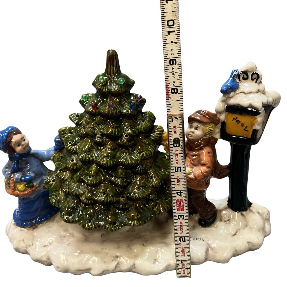 Vintage Starr Mold Ceramic Christmas Tree Kids Decorating Light Up Figurine 14x9 - Picture 9 of 10